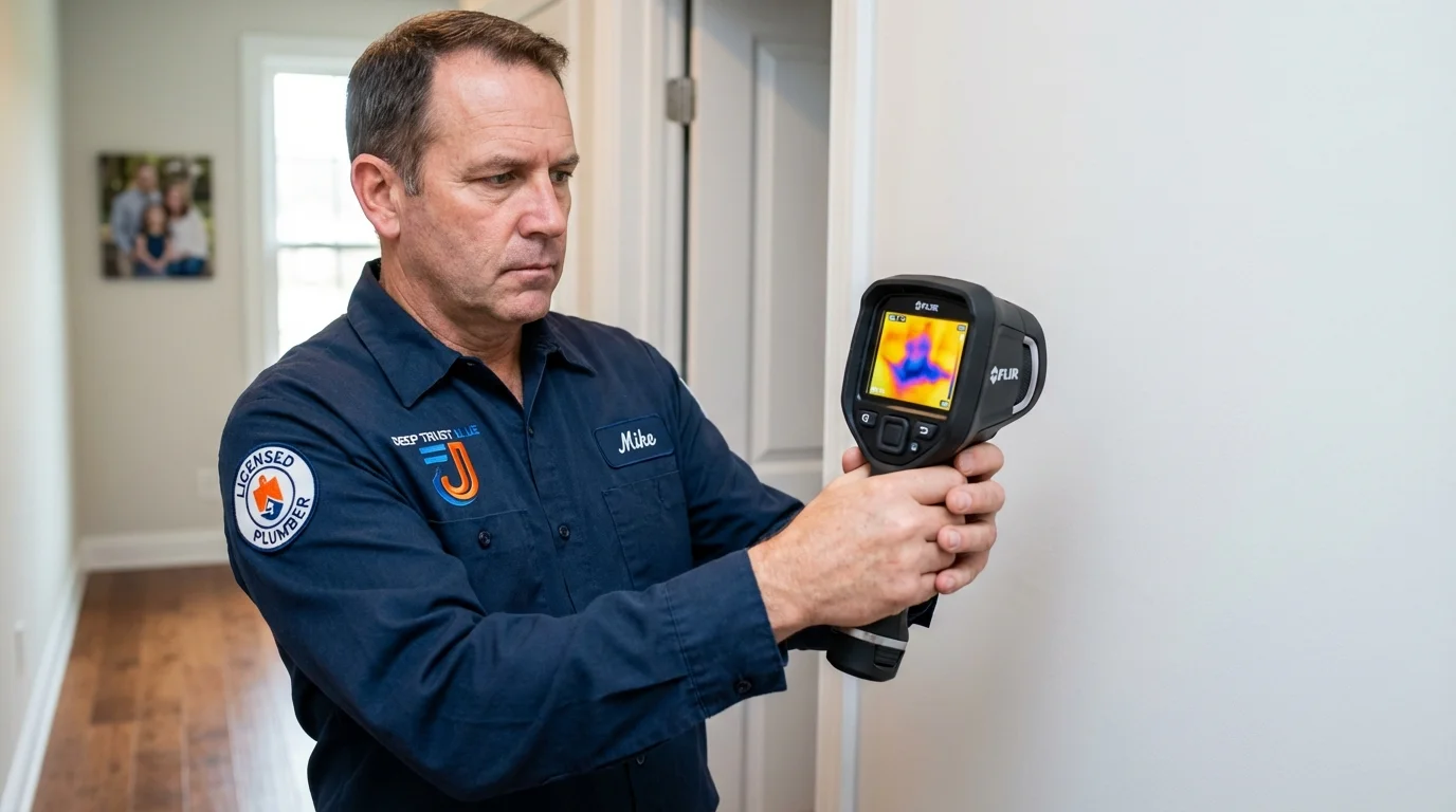 Thermal imaging leak detection by Johns Plumbing LLC in Sheldon